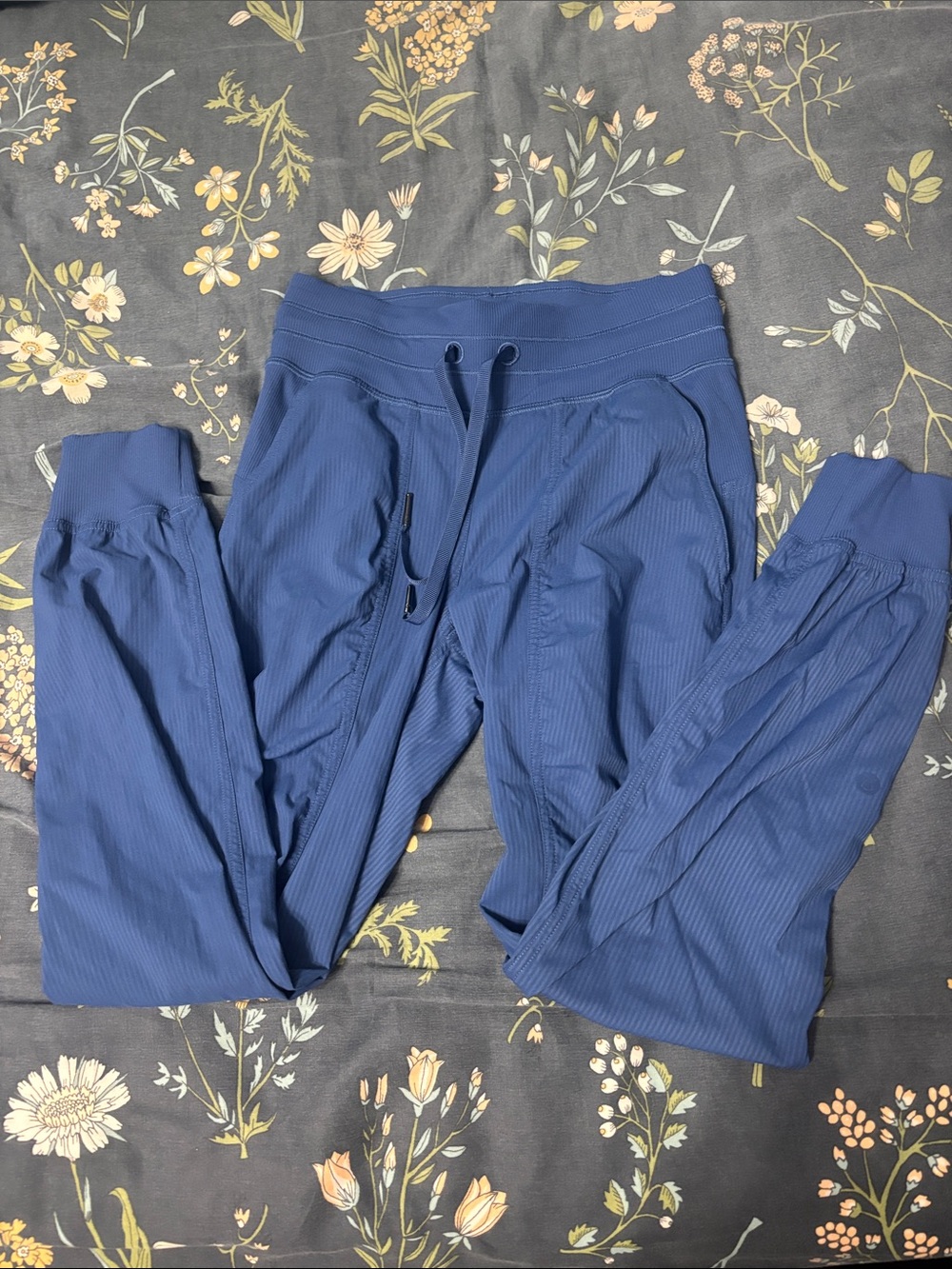 Lululemon Dance Studio 25” Jogger Drawstring Lounge Pants in Blue Stripe Size 0